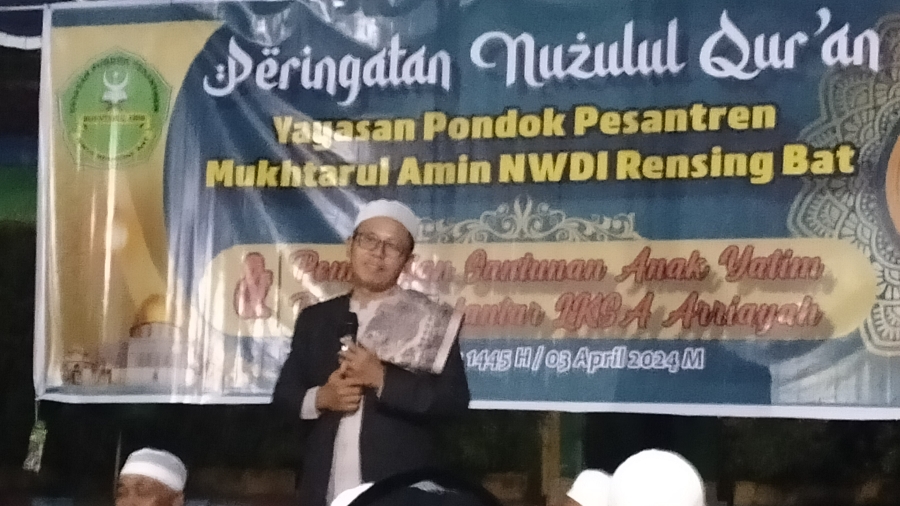 Santunan dan Nuzulul Qur’an 1445 H. di YPP Mukhtarul Amin Rensing Bat