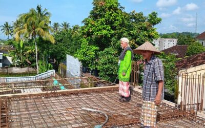 TGH. Muh. Yusuf Makmun Hadiri Pengecoran Lantai II Madrasah Aliyah NWDI Rensing Bat